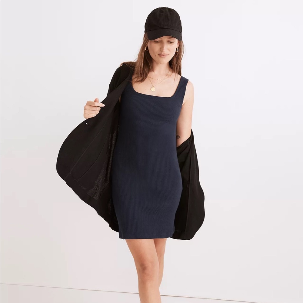 Madewell Navy Knit Bodycon Dress